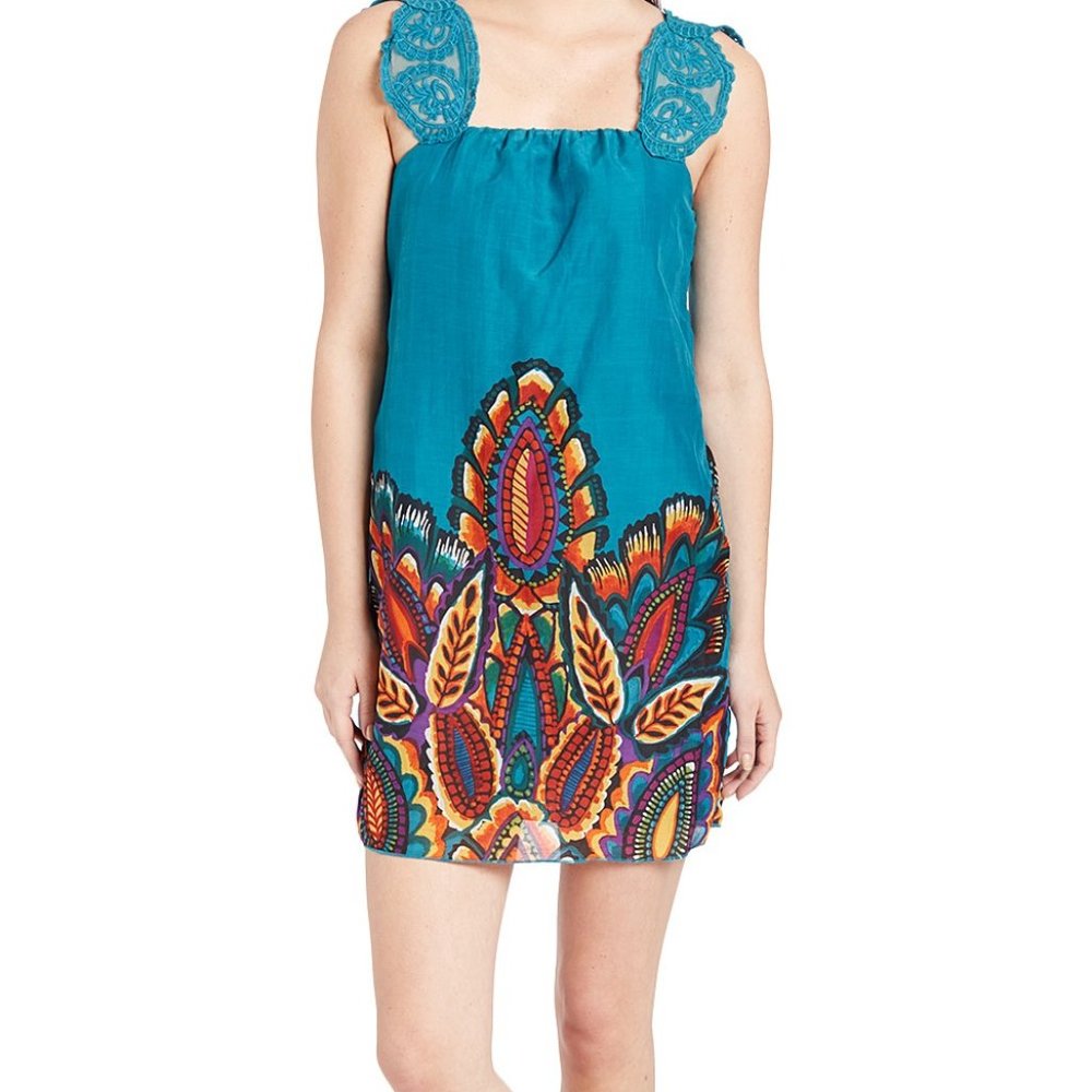 Lace Detail Cotton Tunic Dress